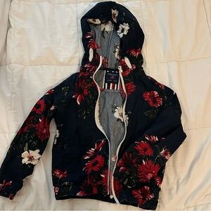 Denim & Flower Red and Black Floral Jacket